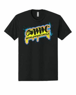 UV Ink WWC Yellow Paint Drip T-Shirt