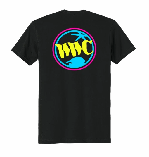 UV Ink WWC Neon Triple Patch T-Shirt - Black