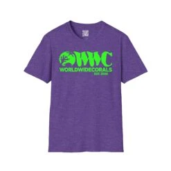 WWC Heather Purple Shirt W/ Neon Green Ink