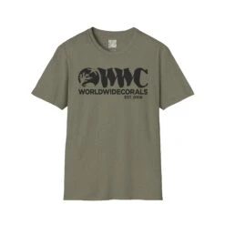 WWC Heather Military Green Shirt W/ Black Ink